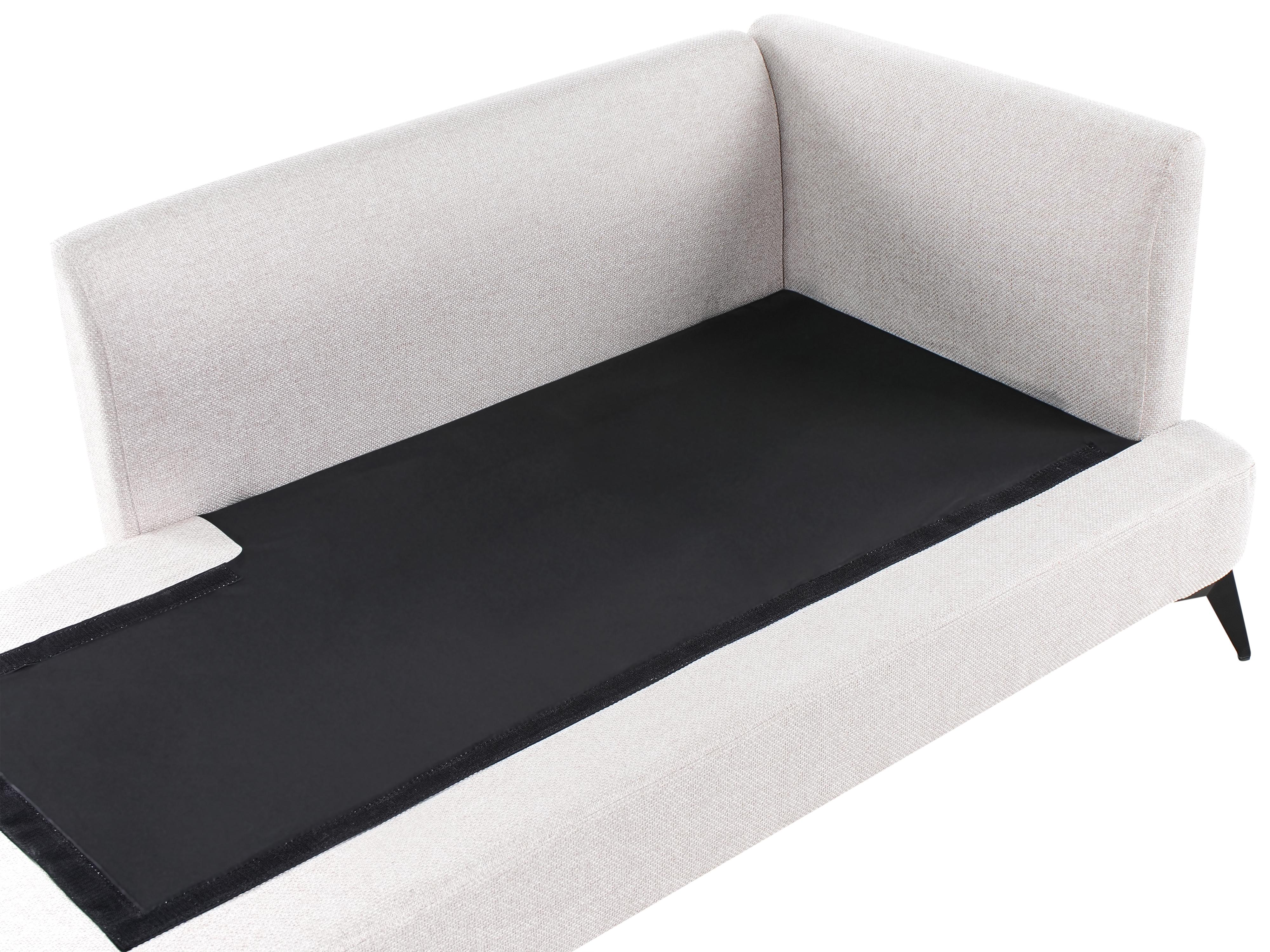 Rechtszijdige chaise longue SIEVOZ Stof Lichtbeige