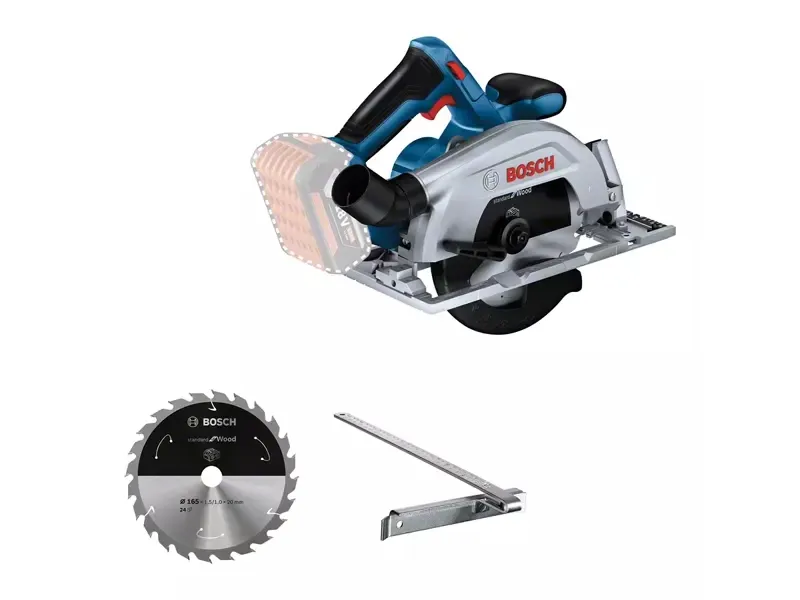 Bosch GKS 185-LI, Træ, Sort, Blå, Grå, Børstefri, 16,5 cm, 5000 rpm, 5,7 cm - SOLO