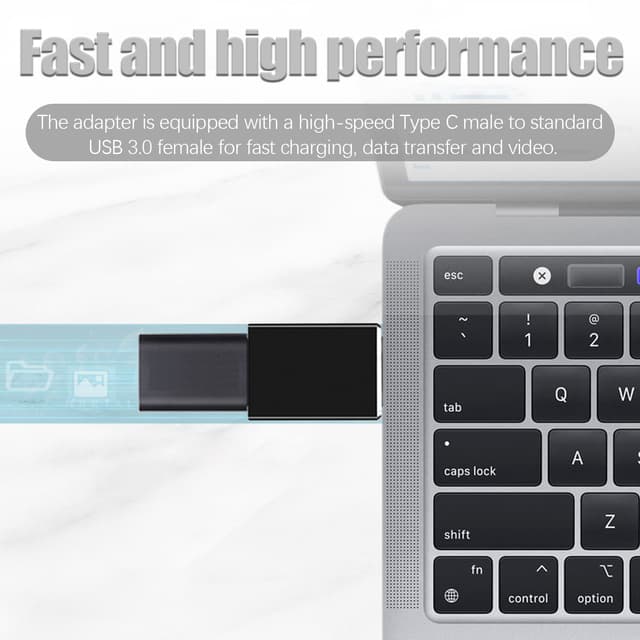 Superhurtig adapter USB-C til USB 3.0 Sort