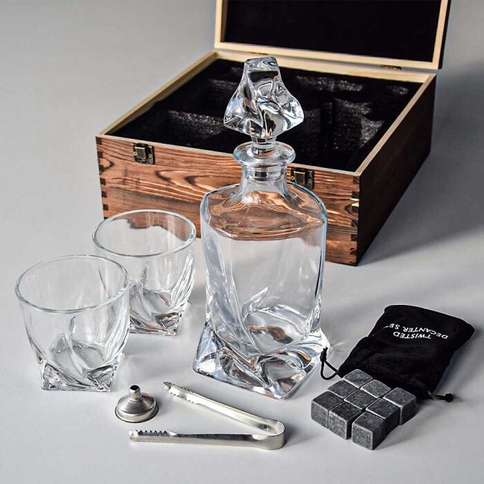 Whisky Karaffel Sæt Med 2 Glas - Mikamax