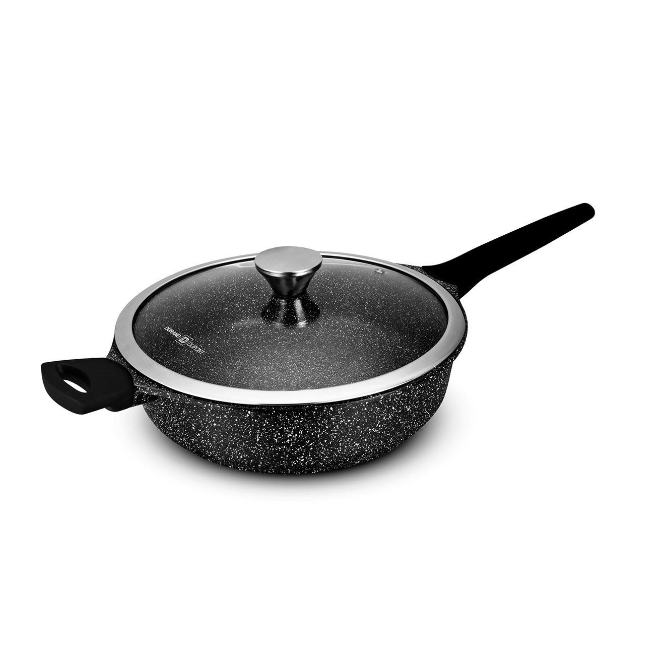 Durand Dupont Sauteuse fonte d'aluminium effet pierre gisors st24tfi noir - D.24 cm