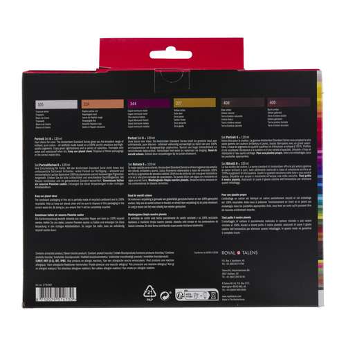 Talens AMSTERDAM All Acrylics Standard Series, 6 x 120 ml Portraitfarben-Set
