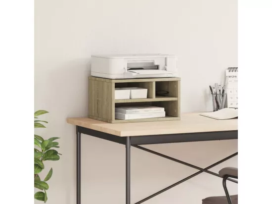 Support d'imprimante chêne sonoma 40x32x22,5 cm bois ingénierie
