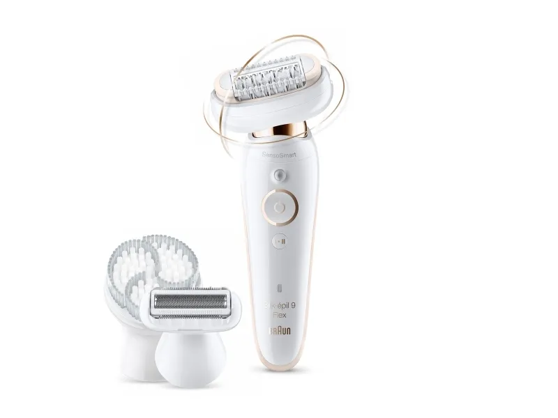 Braun Silk-épil 9 Flex 9-030 3D, Lyserød, Hvid, 40 pincetter, MicroGrip, Armhule, Bikini, 0,5 mm, Batteri