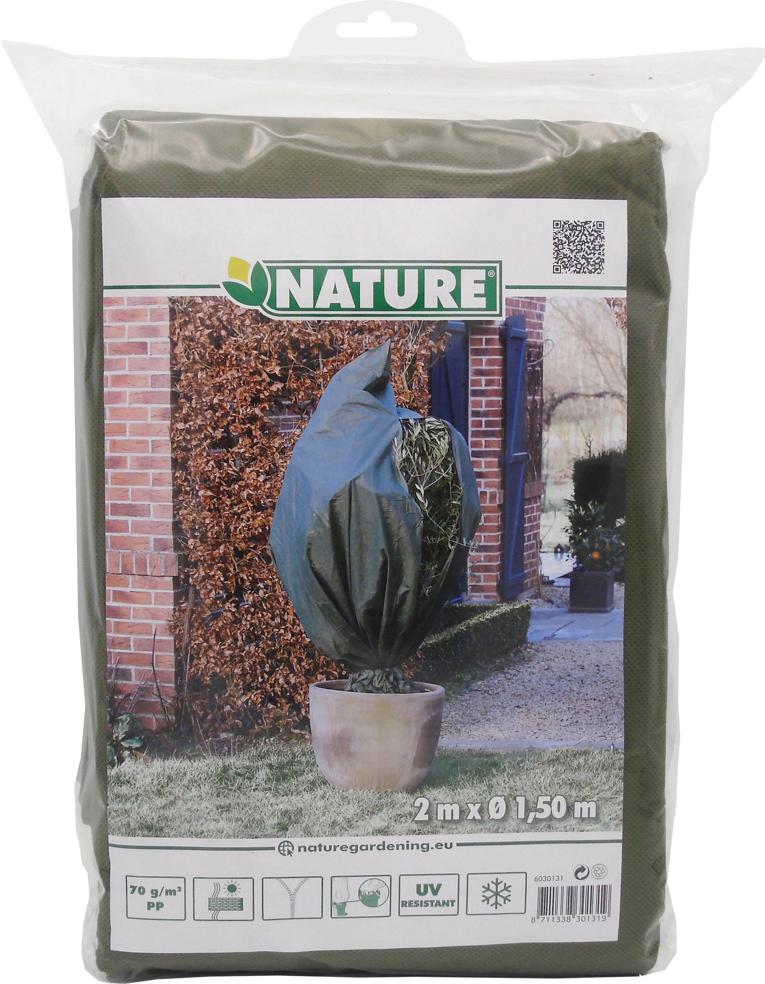 Nature winterhoes met rits D150cm x H2m