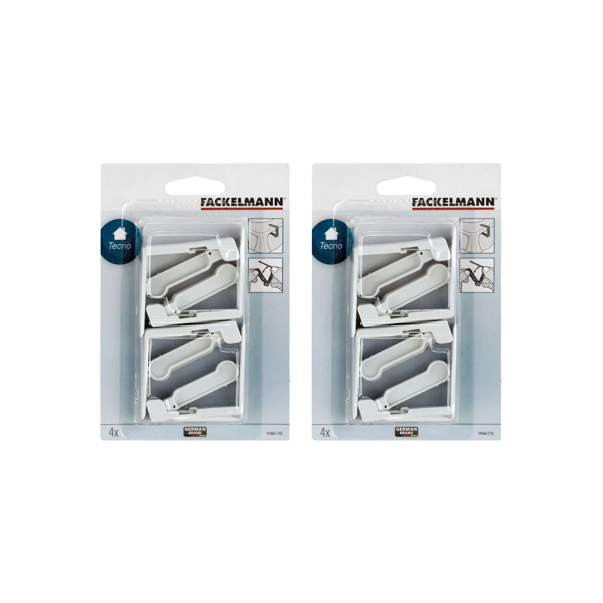 Lot de 8 pinces à nappe avec ressort Fackelmann Tecno Fackelmann