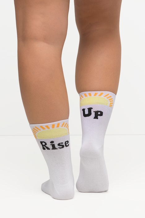 Socken, kurzer Schaft, bedruckte Ferse, Sonne