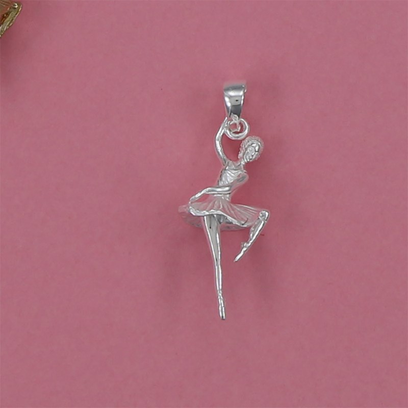 Pendentif danseuse en équilibre - Argent massif