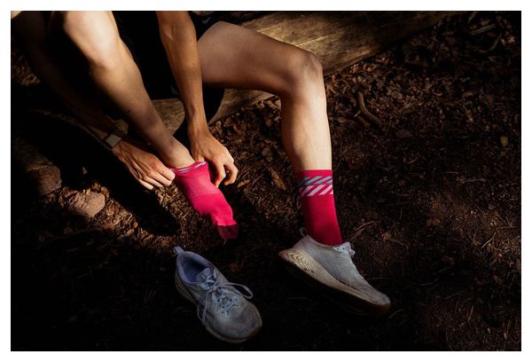 Chaussettes Incylence Merino Light Lanes Rose Rouge