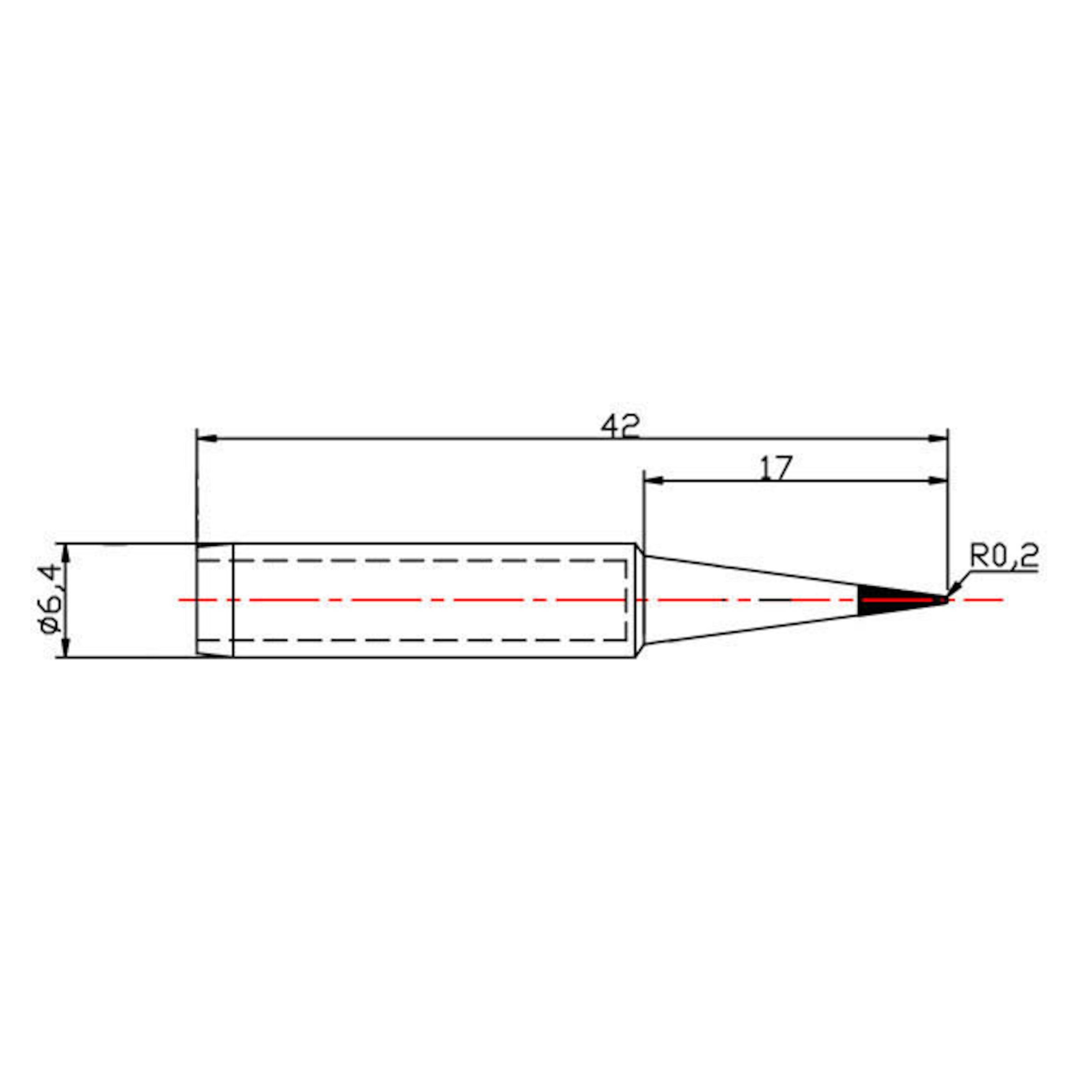 Dibotech Loddespiss til 40570, 40745 og 40746 0,5 mm