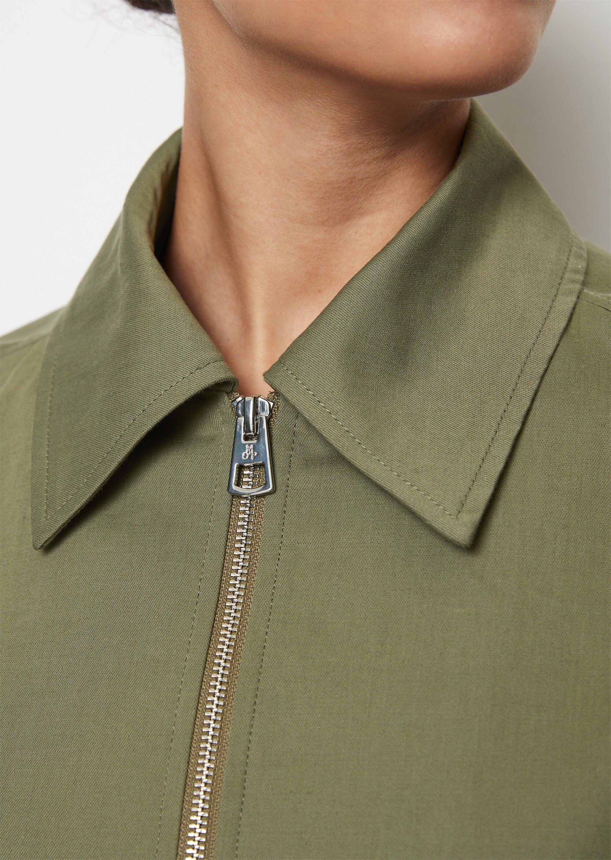Jacke croppedaus Baumwolle-Leinen-Stretch