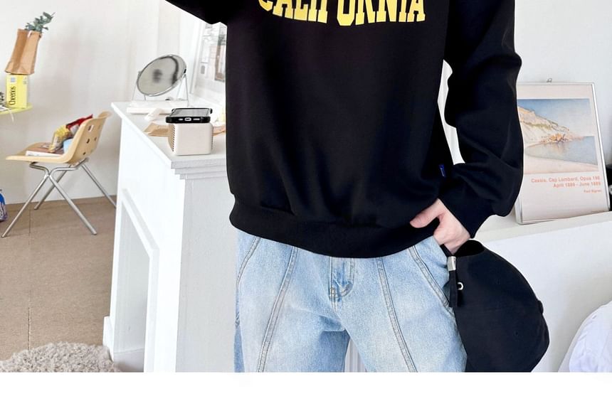 SeoulPop - Sweatshirt met losse pasvorm en letters