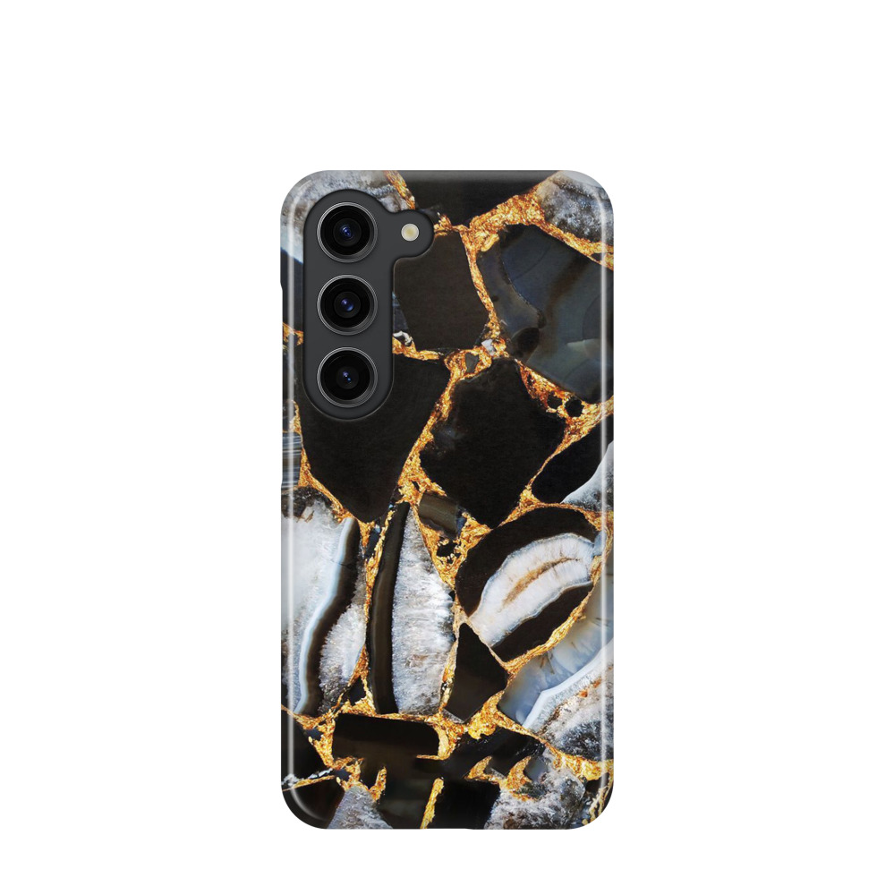 Samsung Galaxy S23 5G Kunststoff Hülle Marmor Marble 6 - Schwarz