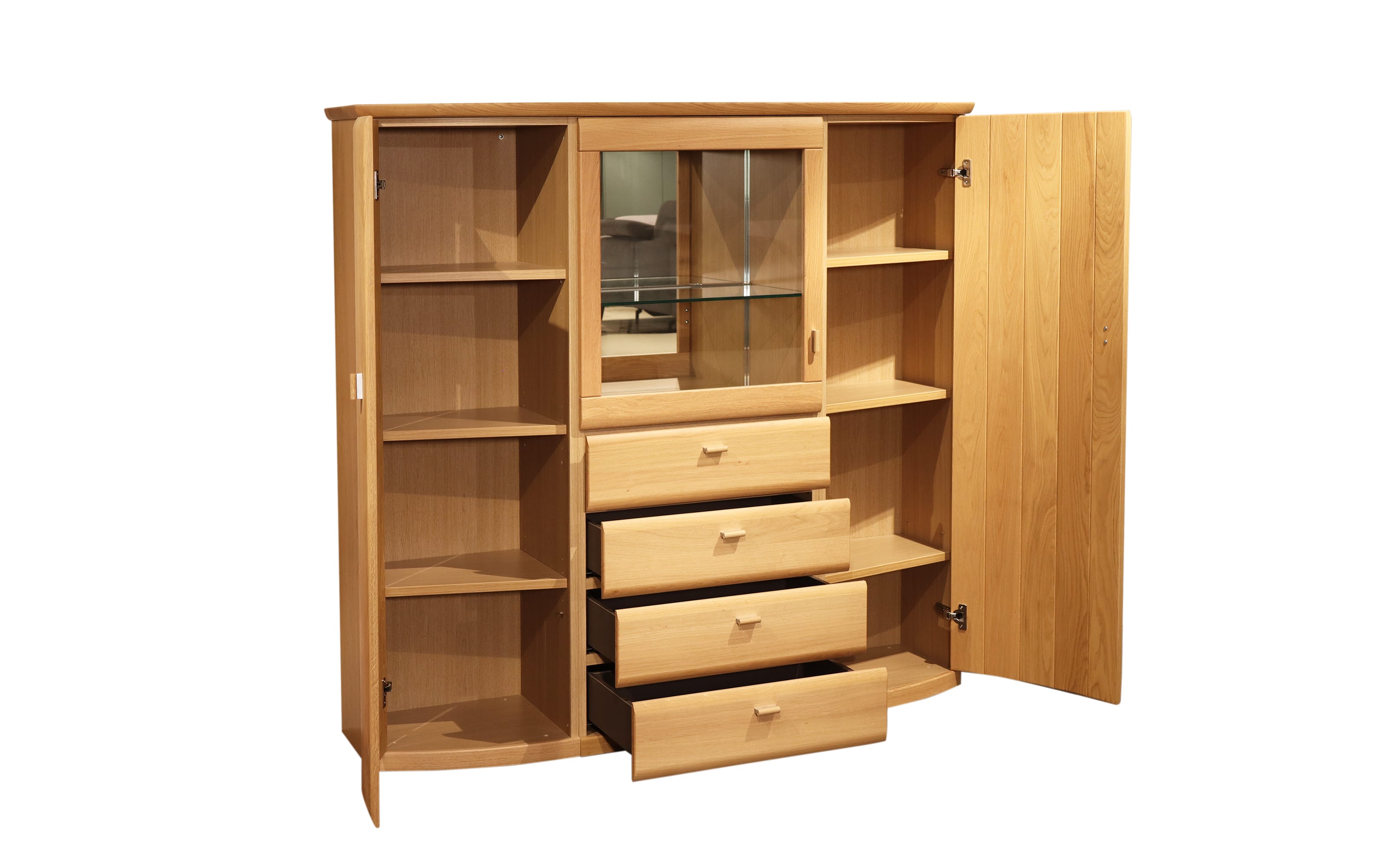 Highboard Savera, Eiche massiv/sand