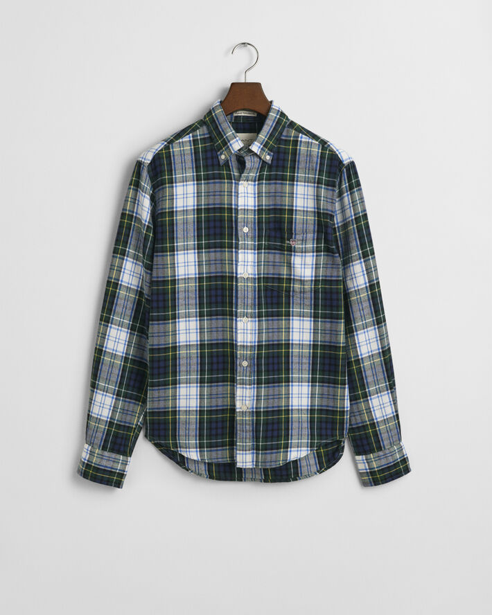 Gant REG FLANNEL CHECK SHIRT Tartan green