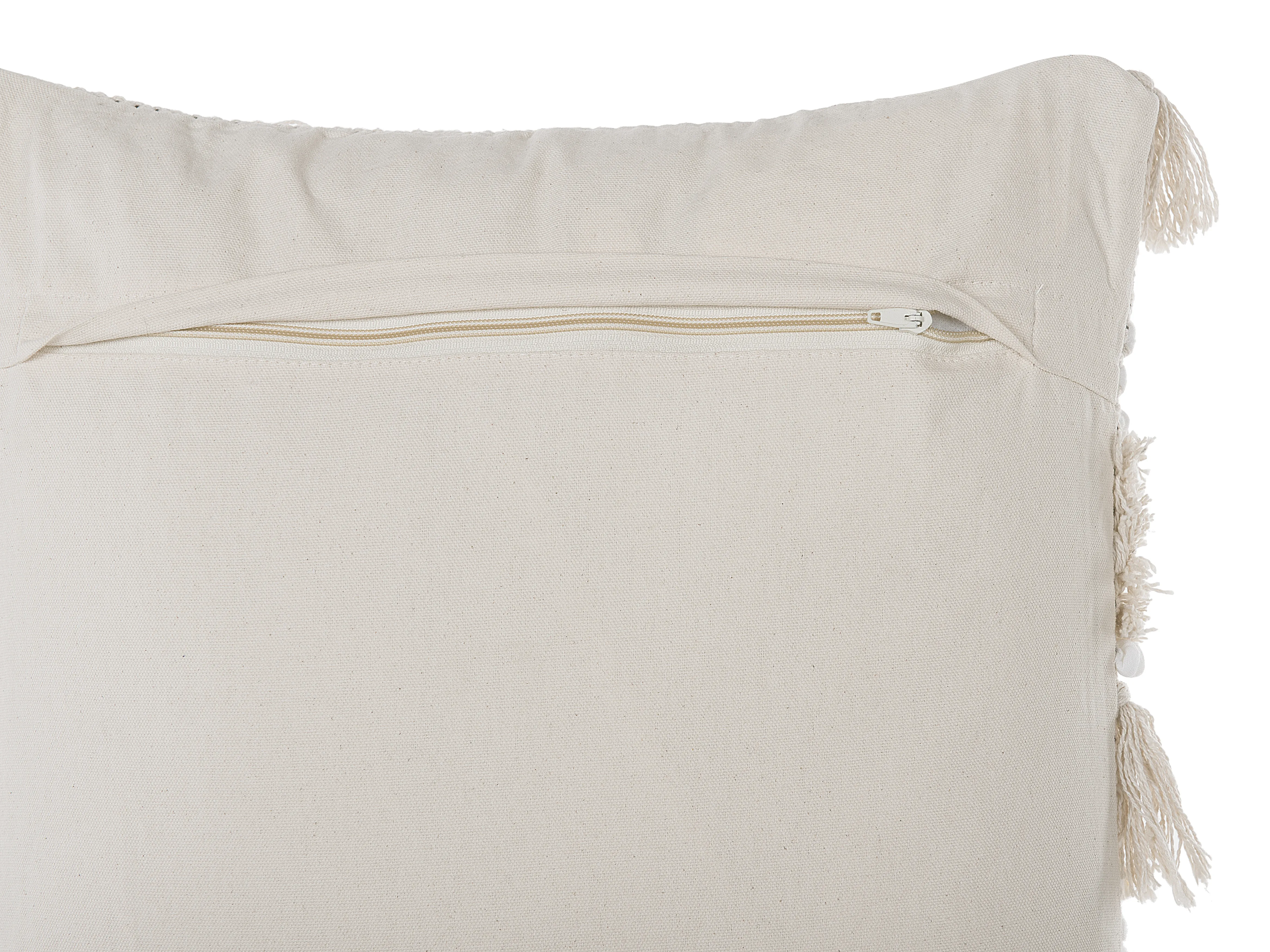 Set van 2 sierkussens VILLUR Katoen 45 x 45 cm Beige gestreept