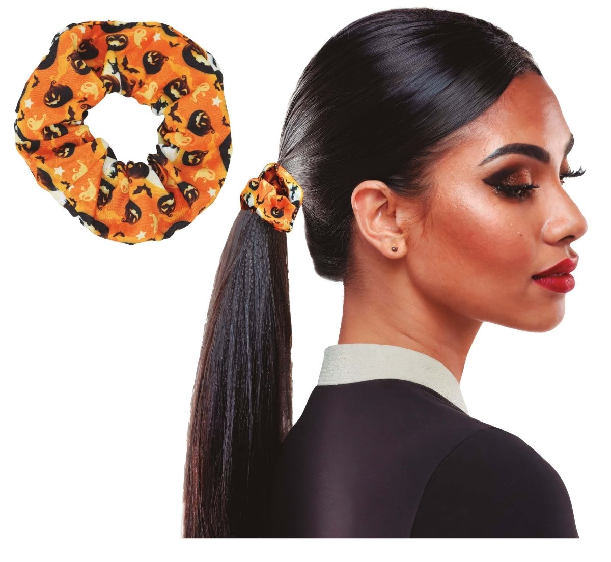 Halloween Scrunchie Pompoen