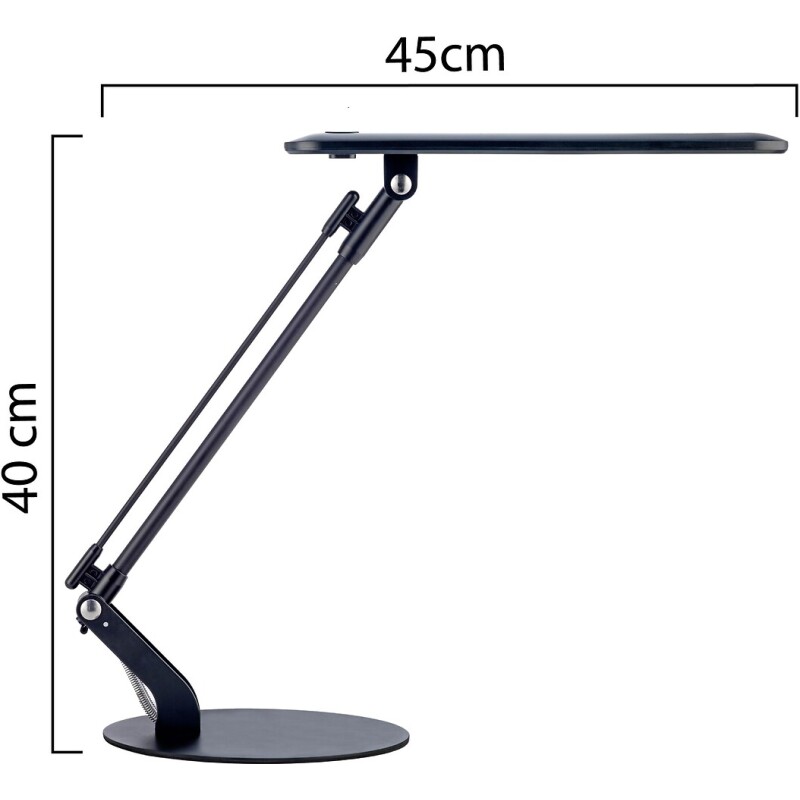 Lampe de bureau Led Unilux rumbaled noir prise Europe