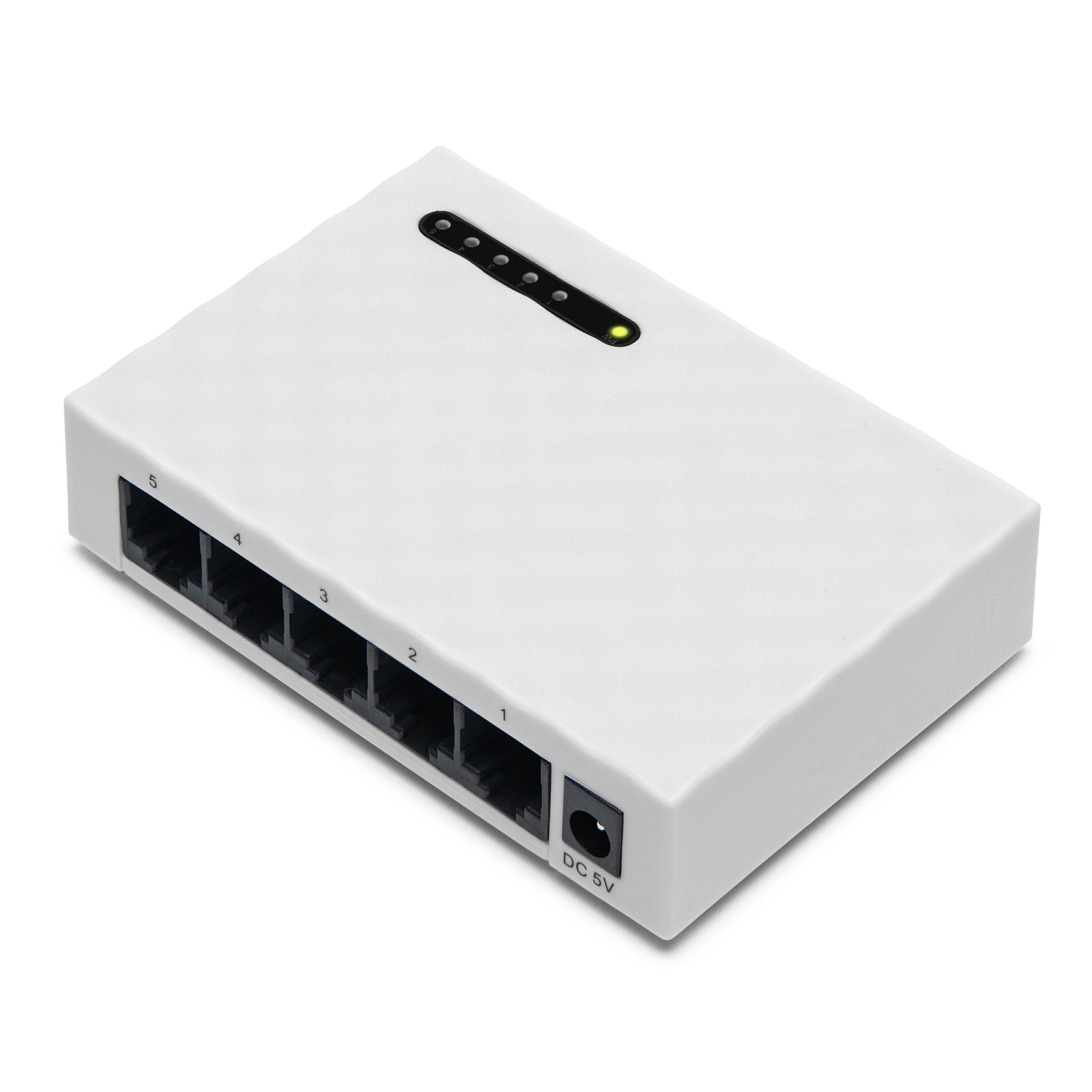 Plexgear Gigabitswitch CA103 med 5 porter (Gen. 2)