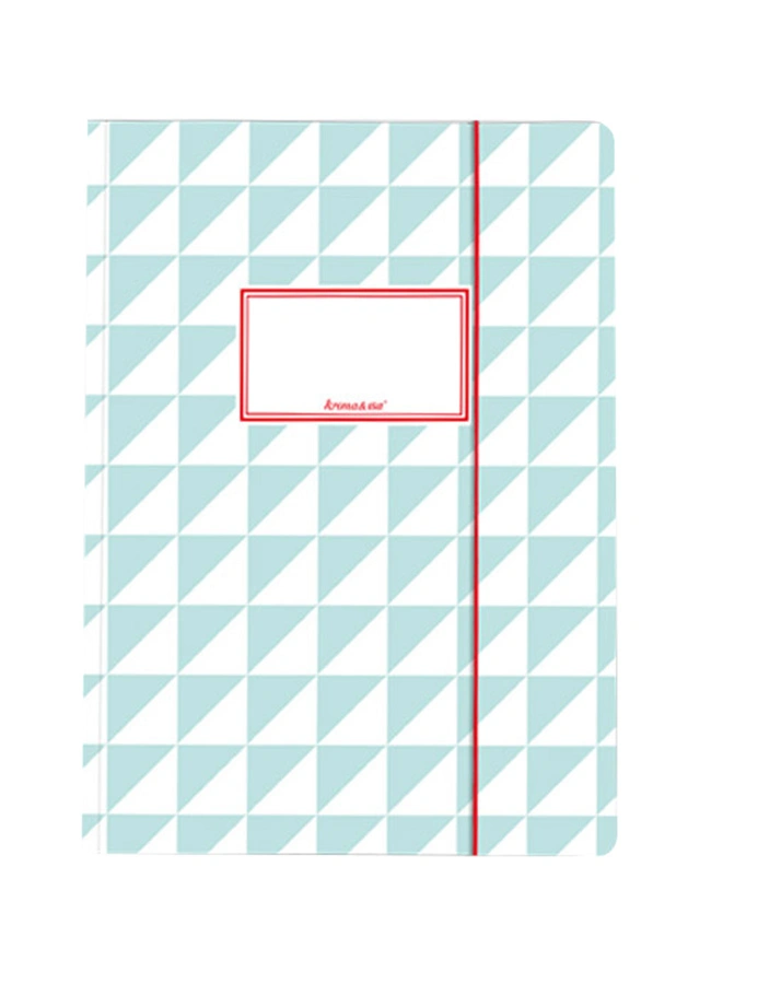 Sammelmappe DREIECKE A4 in mint/weiß