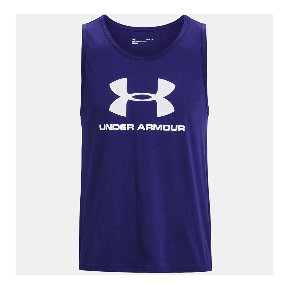 Under Armour UA SPORTSTYLE LOGO - Débardeur Homme sonar blue/white/white