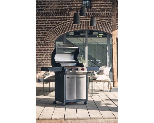 Enders Monroe Prox 3 S Turbo 3-pits gasgrill, 57 x 136 x 118,5 cm, roestvrij staal, inclusief uitneembare vetopvangbak