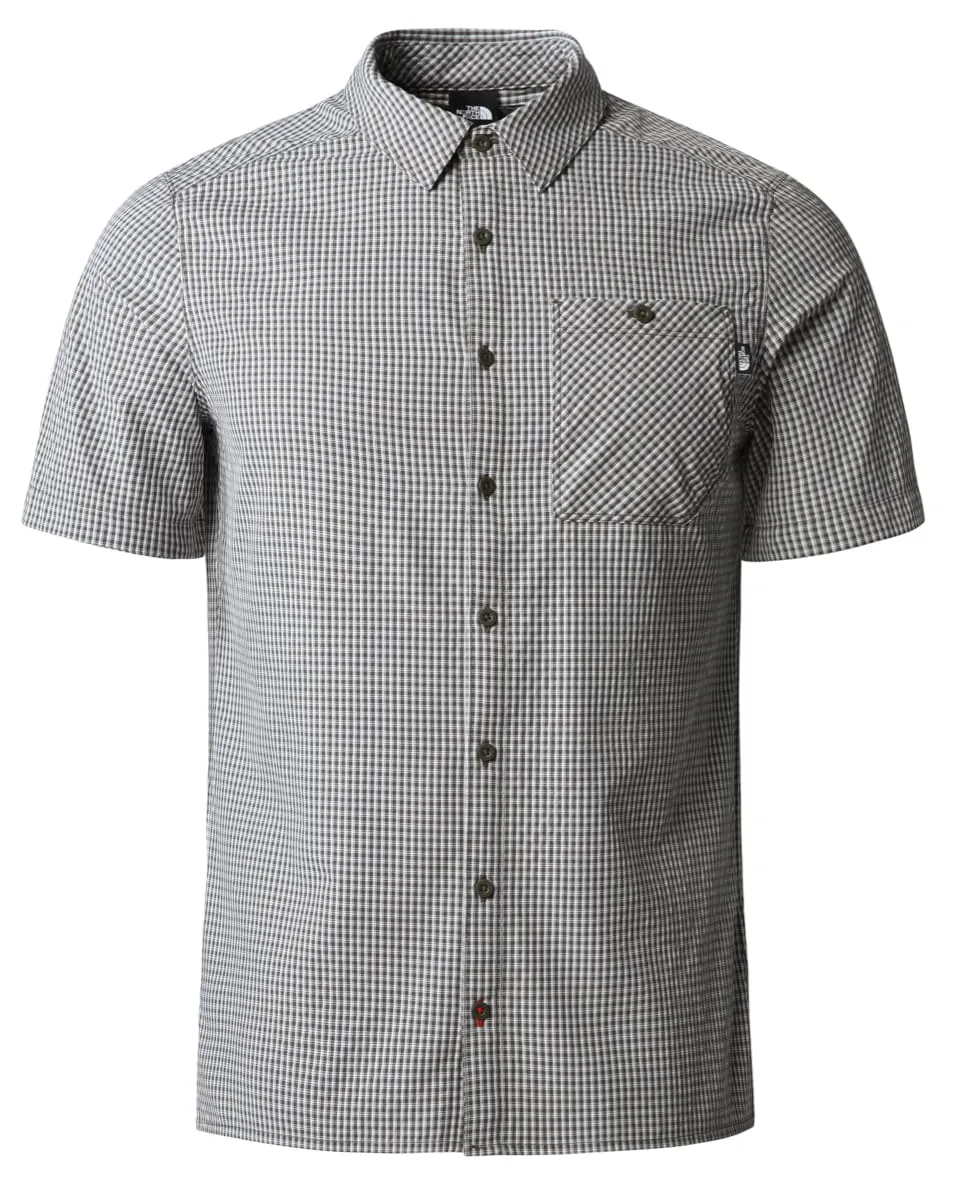 The North Face Men's Hypress Shirt New Taupe Green Plaid