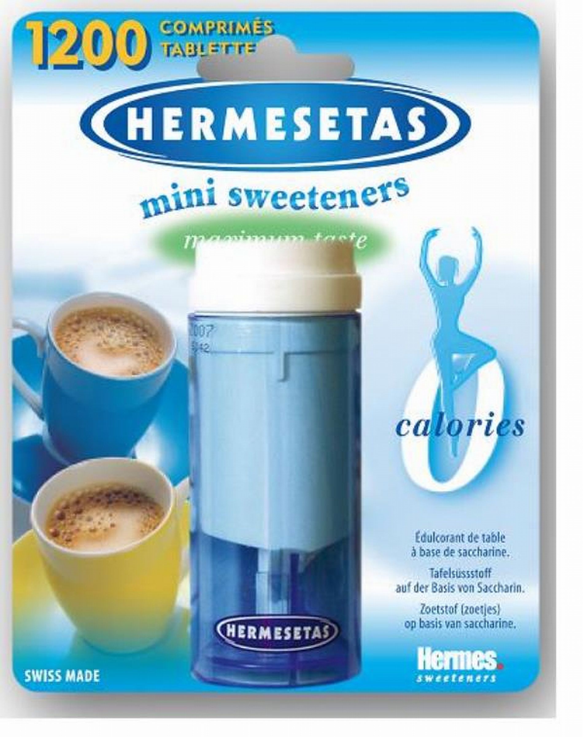 Hermesetas Original<br>1200 Stück, Dispenser, Tablette