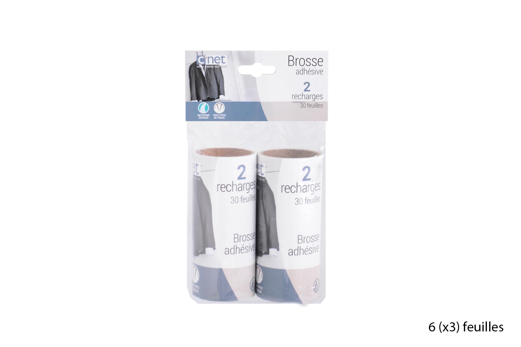 RECHARGE BROSSE ADHESIVE 30 FEUILLES