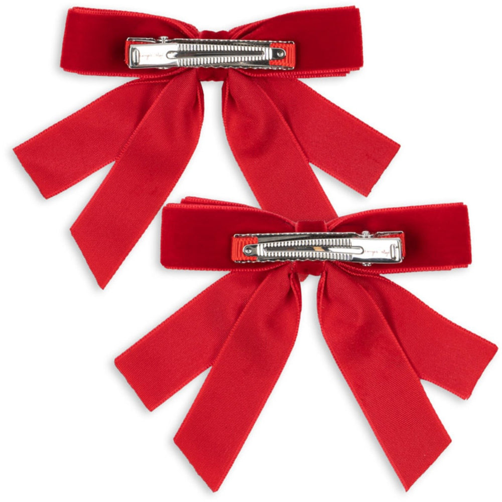 Køb Konges Sløjd Barbados Cherry 2 Pak Fløjl Dobbelt Sløjfe Hair Clips