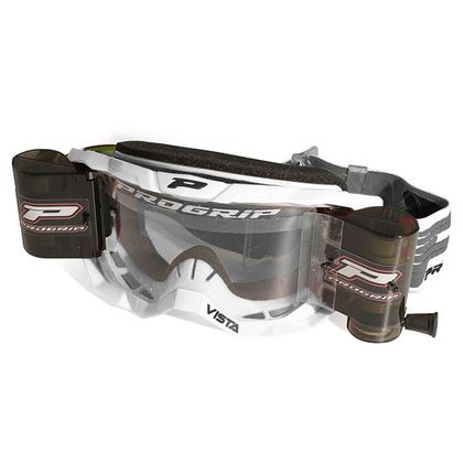Masque cross Progrip VISTA 3318/18 Blanc avec Roll off 2021 - Blanc