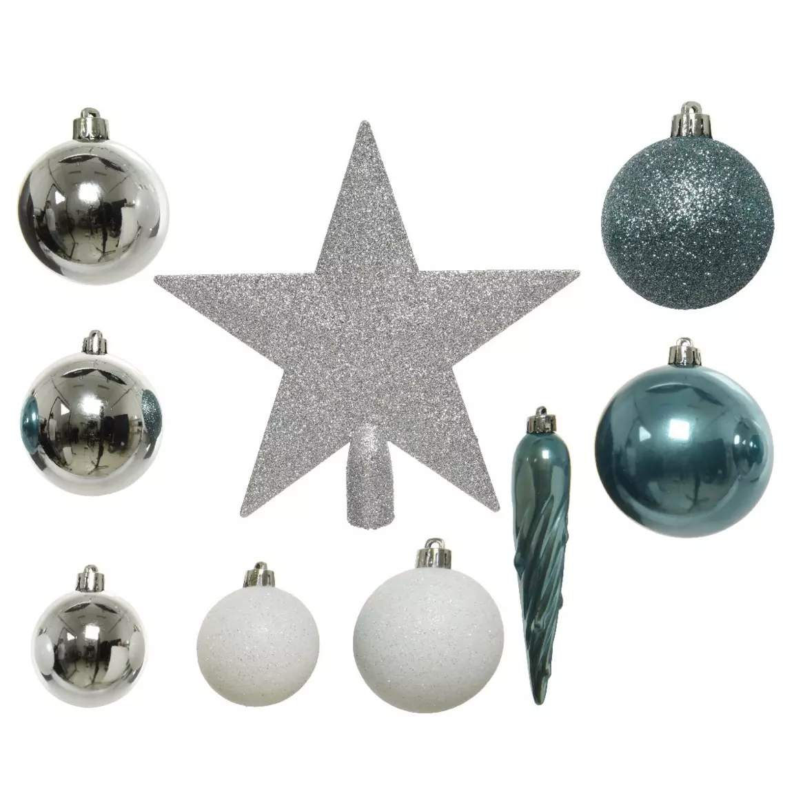 Kit de décoration de sapin de Noël Novae multi Bleu glacier