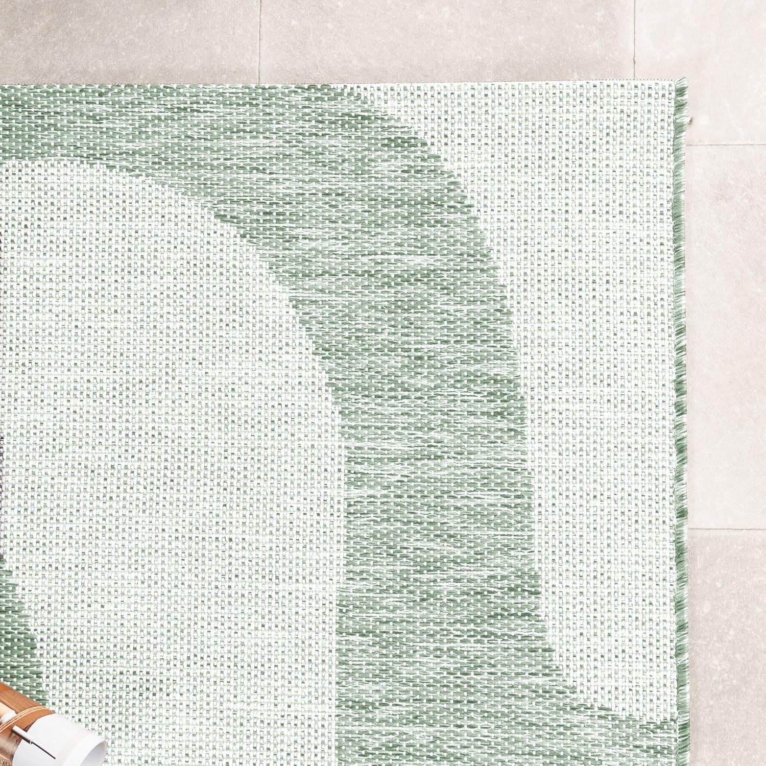 FRAAI | Home & Living In- & Outdoor Teppich - Summer Swirl Grün - Wetterfest - Polypropylen - Flachgewebe - Balkon, Garten/Terrasse, Wintergarten - Terrasse - Rug