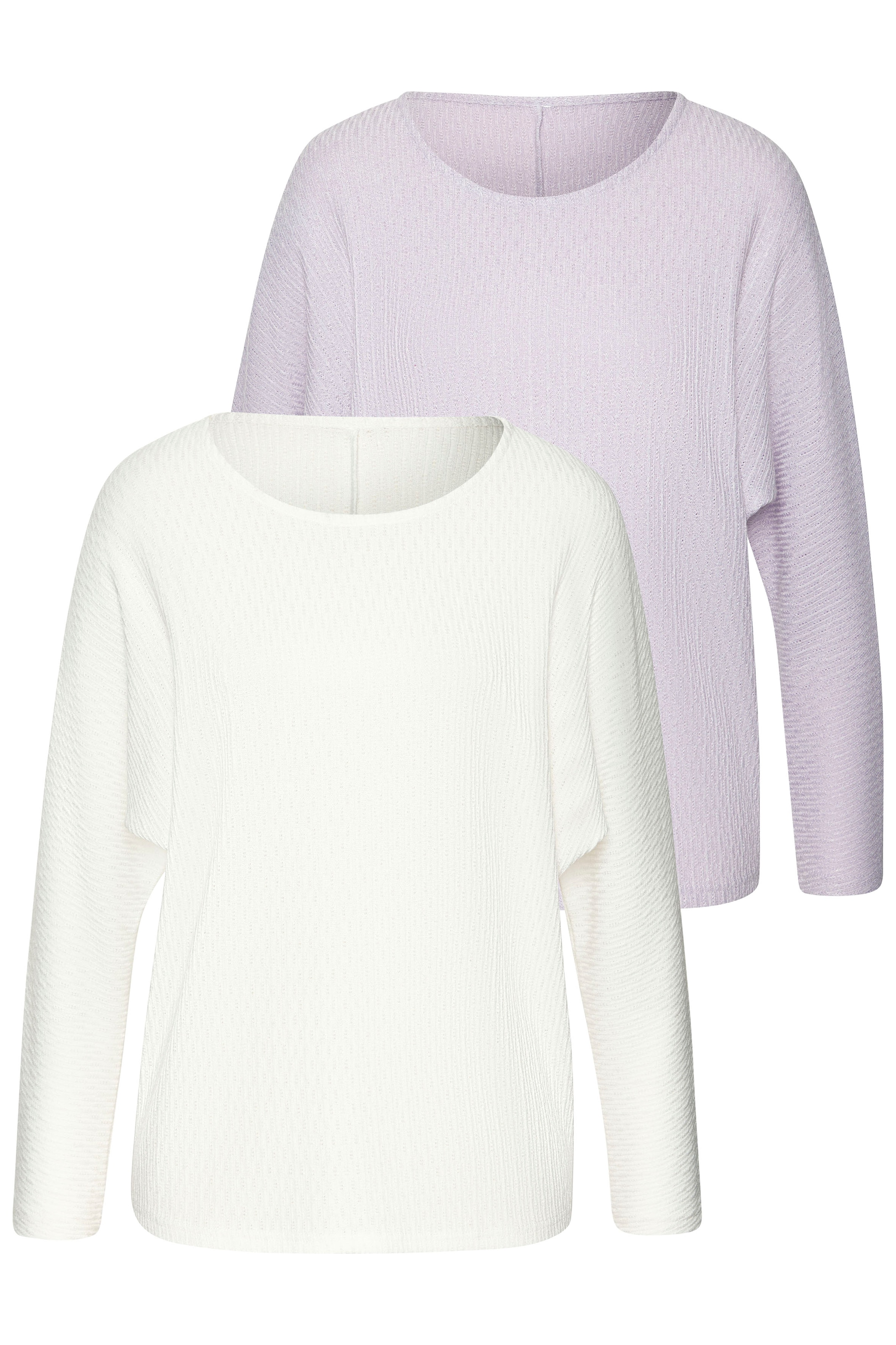 Vivance Langarmshirt »in modischer Struktur-Optik«, aus pflegeleichter Strickqualität mit Viskose