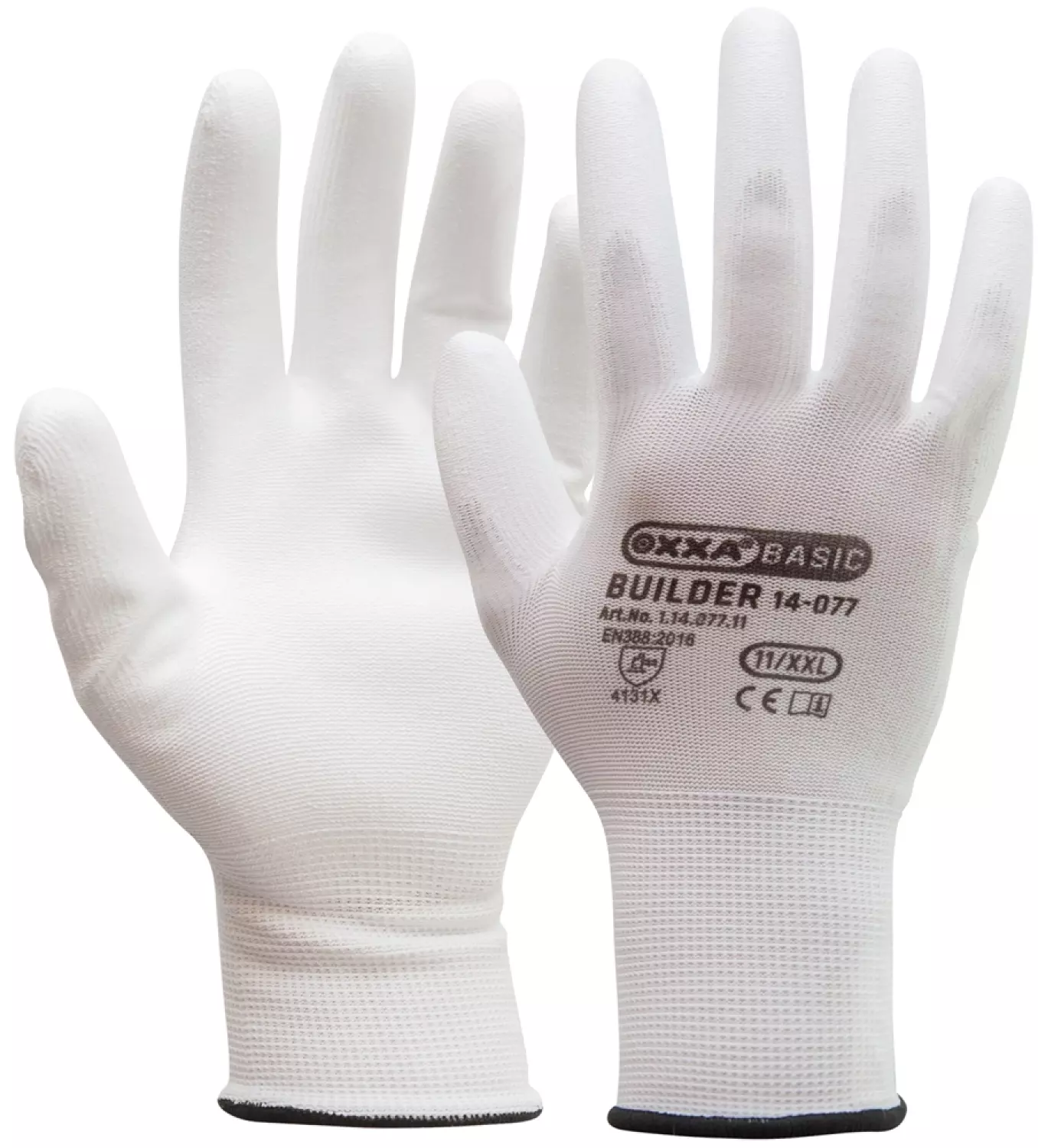 Oxxa 14-077 Builder Werkhandschoenen - Wit - 11/XXL - PU