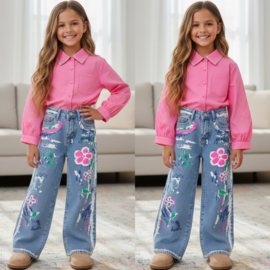 Paint splash denim - blauw