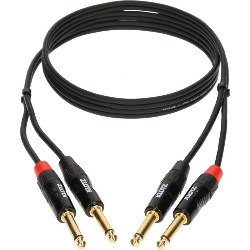 Klotz KT-JJ150 MiniLink Pro twin stereo cable 2x 2 jack 6.35 2p 1.5m