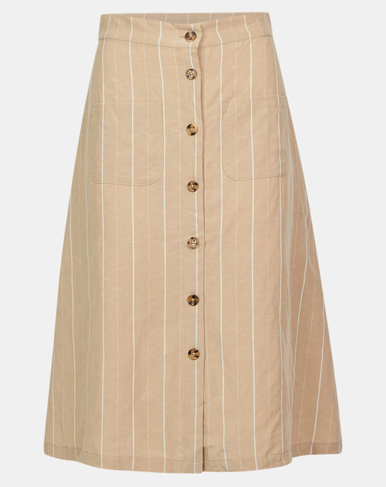 Jodhpur Jupe en Lin mélangé Bono rayé beige
