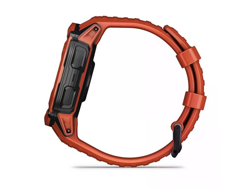 GARMIN Sportuhr Instinct 2X Solar Flame Red Multisport-Smartwatch