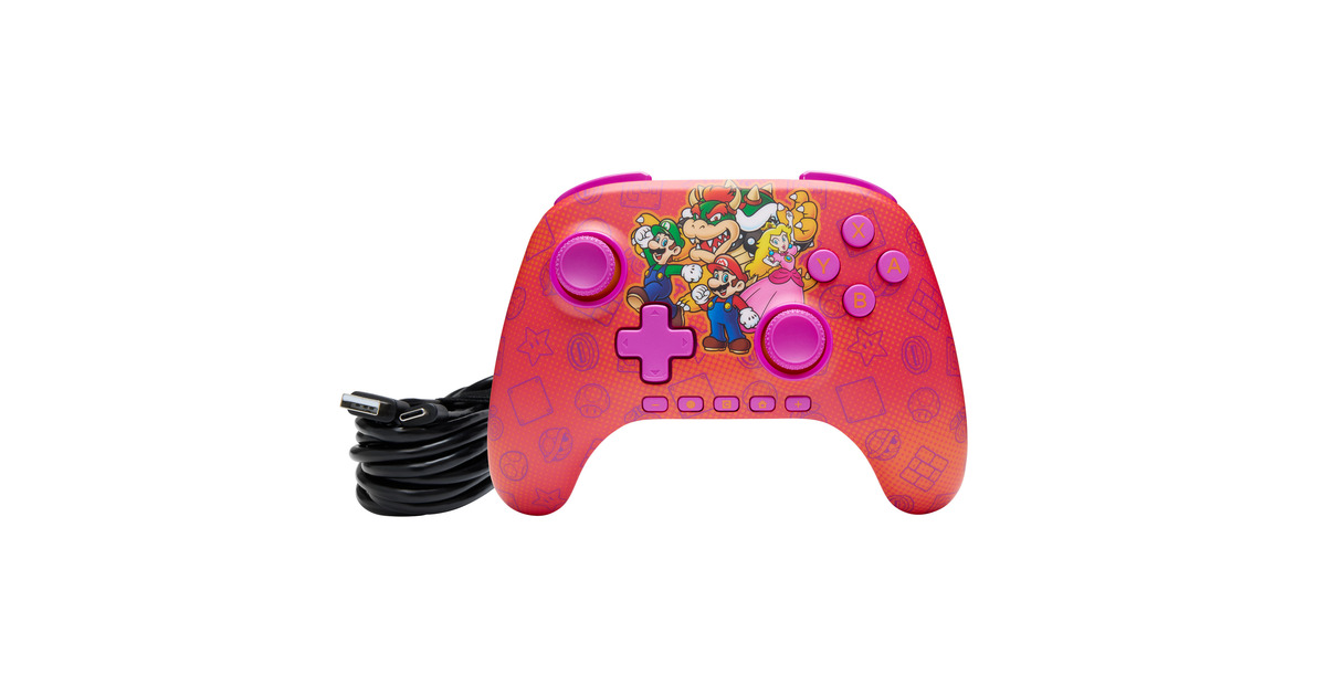 PowerAAdvantage draadloze controller voor Nintendo Switch 2 - Mario en vrienden  (Rood)
