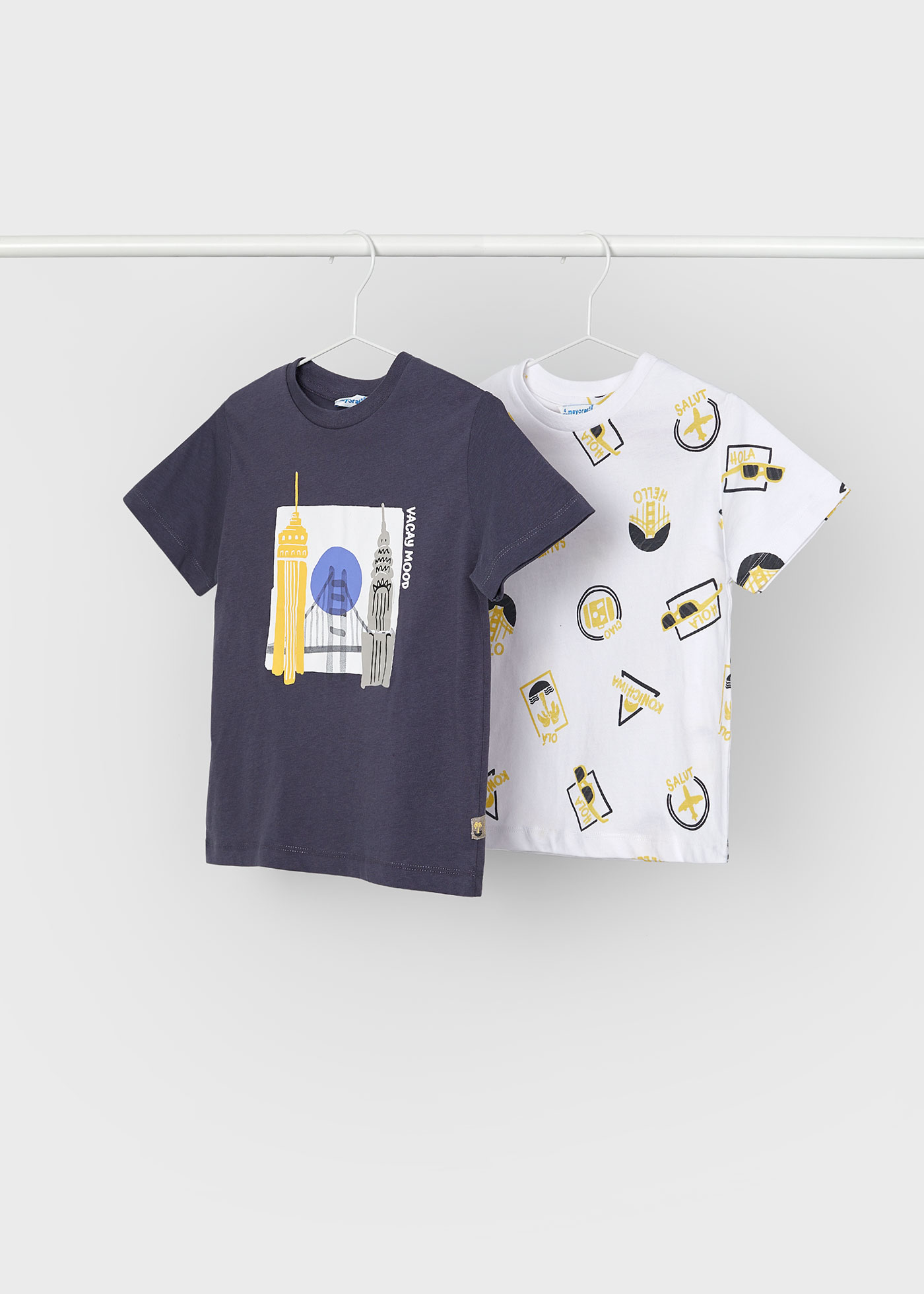 Conjunto de 2 camisetas Better Cotton estampadas para meninos, Universo