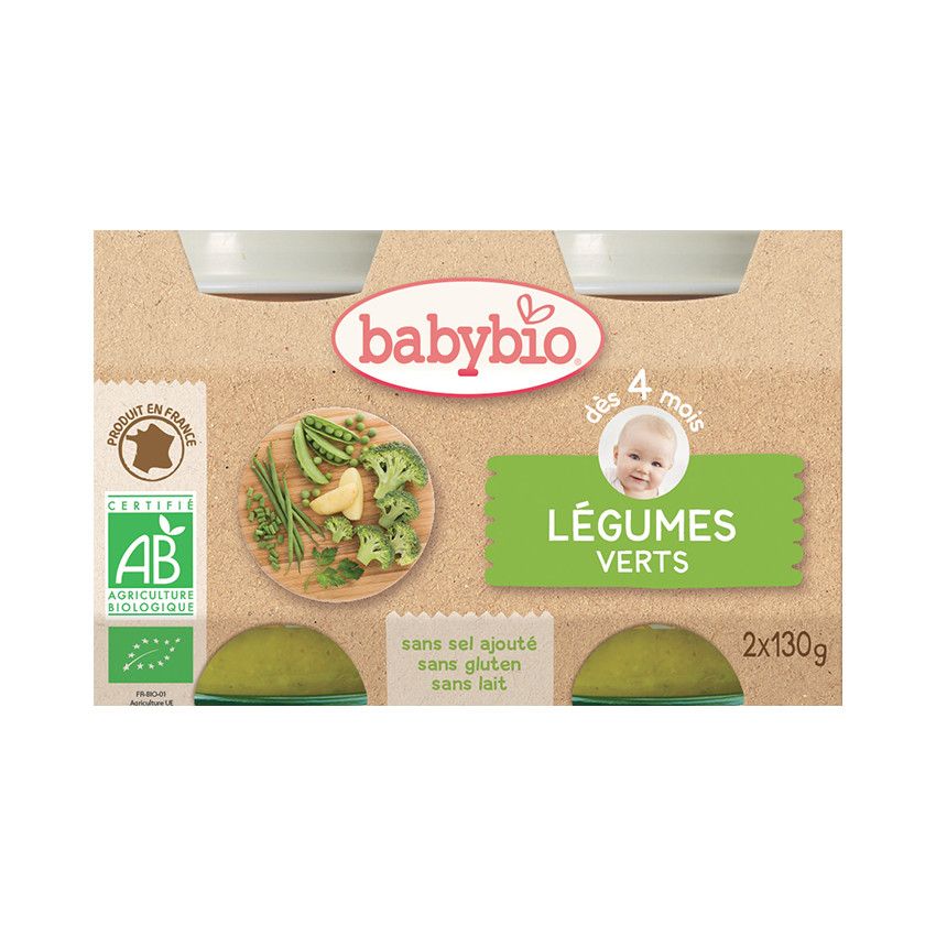 Petit pot légumes verts bio - 2x130g - Doré
