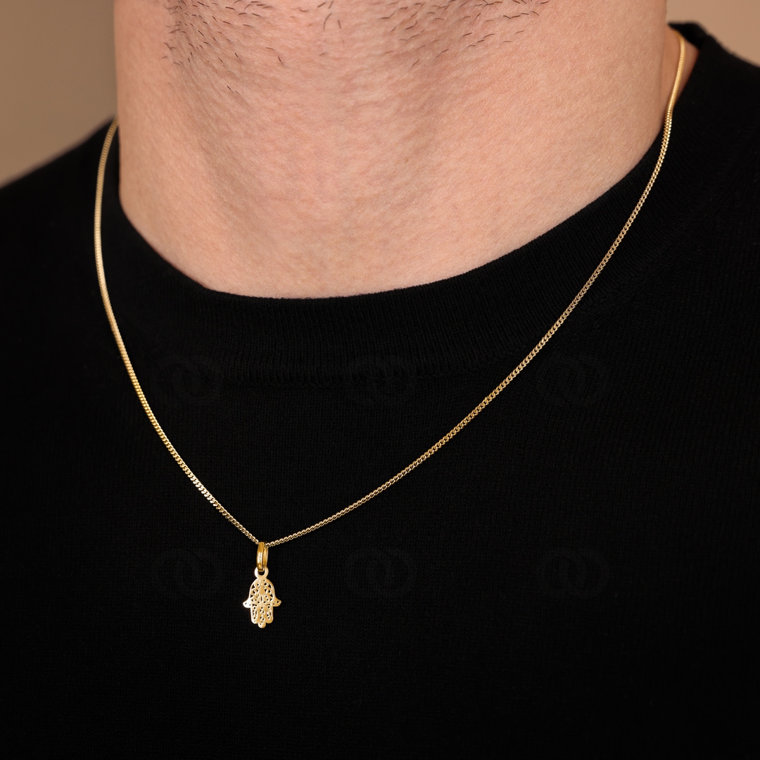 Anhänger 750/18 K Gelbgold Fatima-Hand 8x10mm
