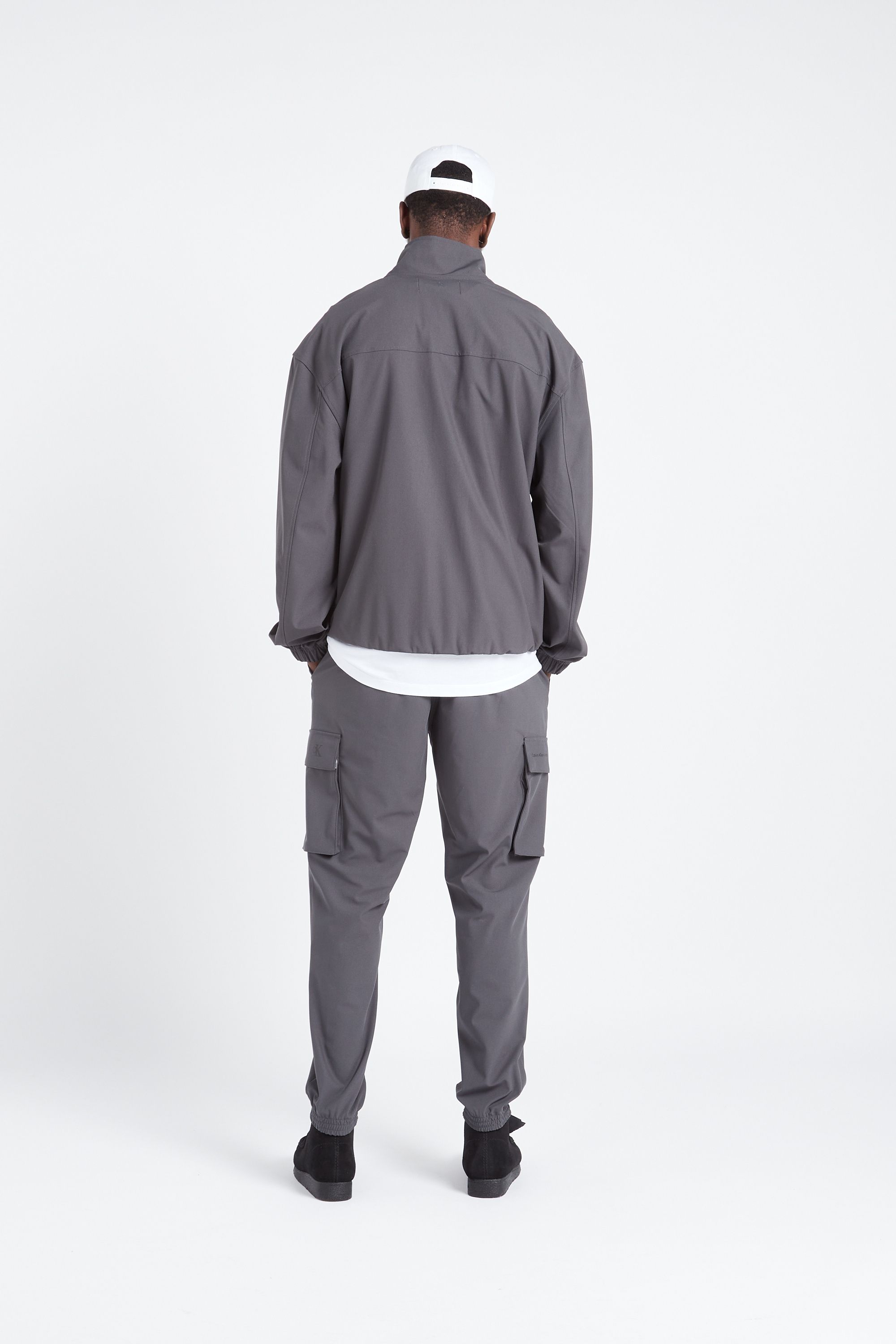 CALVIN KLEIN JEANS Hoodie demi zip TECHNICAL LOGO REPEA Gris