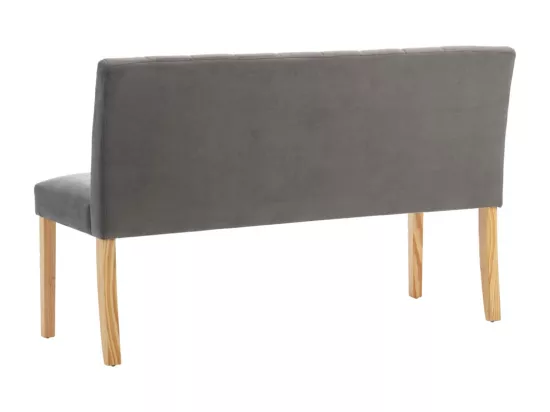 Banc 140 cm Gris Velours