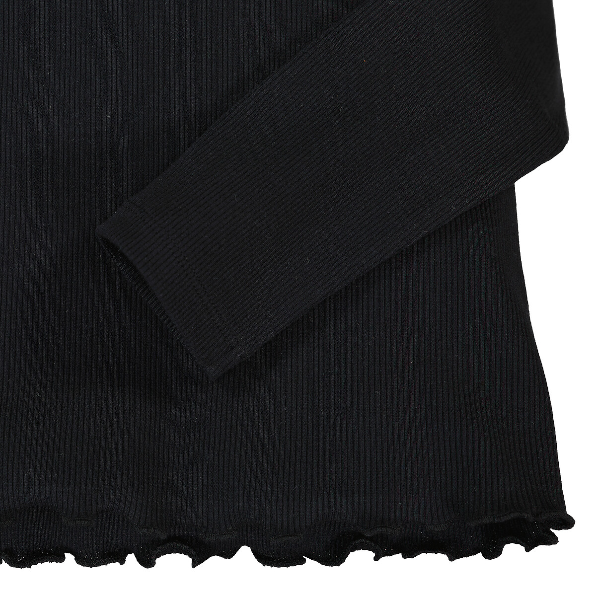 COLEÇÕES LA REDOUTE<br>Camiseta cropped em ribtricot, lange mouwen
