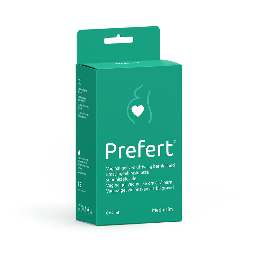 Prefert Vaginal Gel - glidemiddel til deg som vil bli gravid 8x4 ml