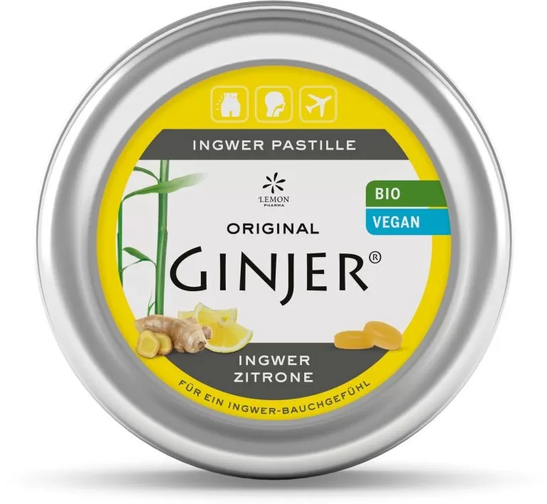 GINJER Ingefær Citron pastiller - 40 gr