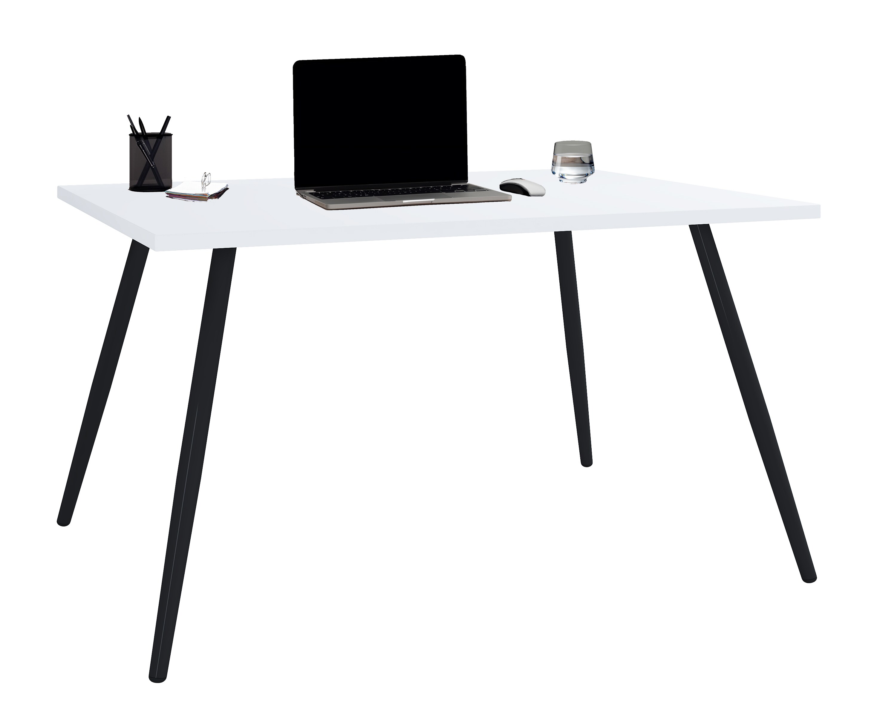 VCM Schreibtisch Computertisch Bürotisch Skandanivischer Retro Look Salia 80x50 cm