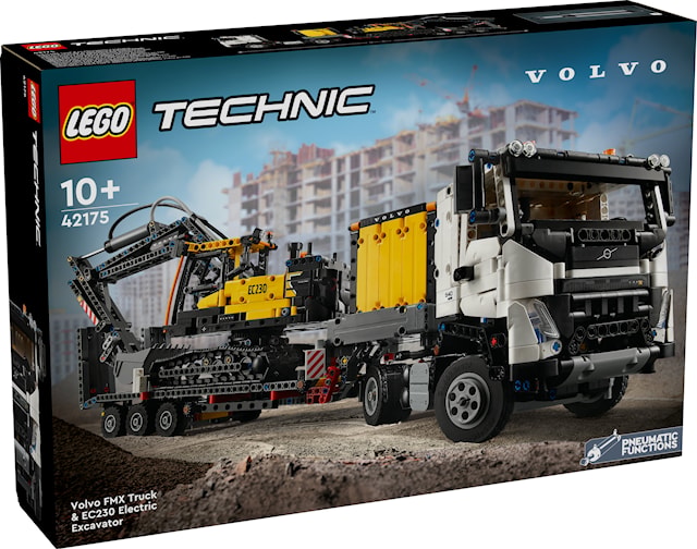 Volvo FMX-trailer og EC230 el-gravemaskin LEGO® Technic (42175)
